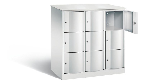 C+P XL-Schließfachschrank Resisto, H1255xB1148xT640mm, Farbe: Lichtgrau, 8573-373 S10158