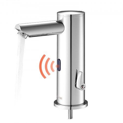 VEVOR berührungsloser Sensor-Waschtischhahn, Einhebelmischer, batteriebetrieben, gebürstetes Nickelsilber, DLTDGZDLRXSBMZ95X002V9