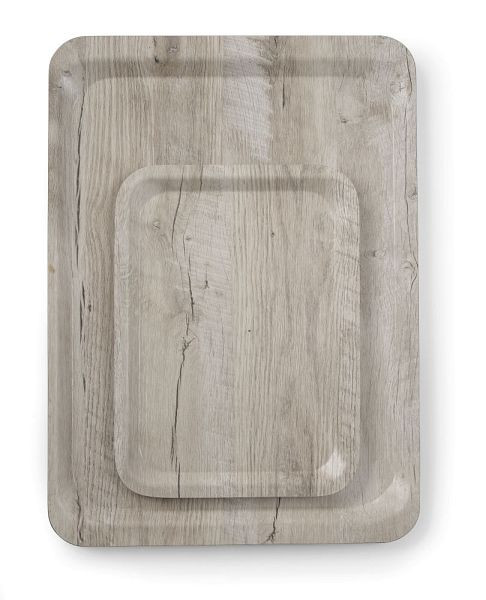 AmerBox Serviertablett aus Melamin mit Holzoptik, 240 mm, Holz hell, 508909