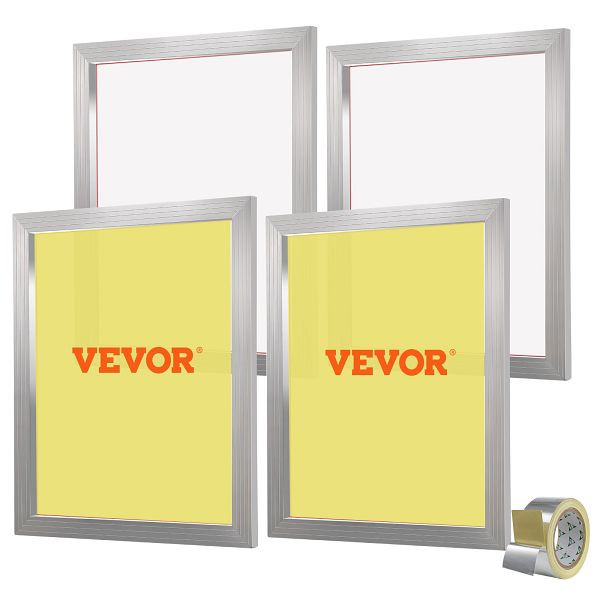 VEVOR Aluminiumlegierung Siebrahmen Siebdruckpresse 50,8 x 61 cm, Siebdruckmaschine Zubehör 355 Mesh, VE: 4 Stück, SYKJD43552024EJJNV0