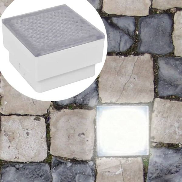 vidaXL LED Bodeneinbaustrahler Außen 12 Stück 100x100x68 mm, 272494
