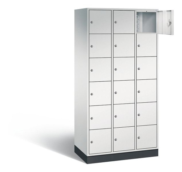 C+P Schließfachschrank Intro, H1950xB920xT490mm, Farbe: Lichtgrau, 8670-301 S10004