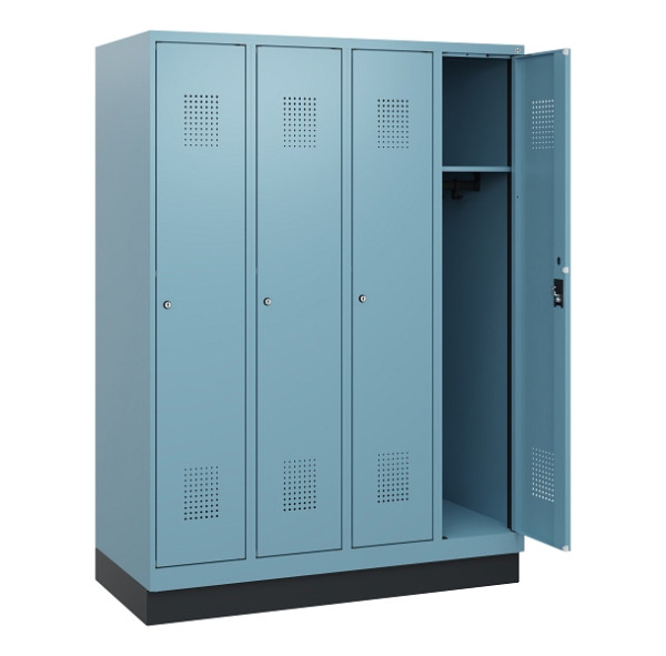 C+P Spind Evolo PLUS, Sockel, 4 Abteile, 1630x1200x500mm, 0010/0010, Zylinderschloss, 0490205-40 S10048