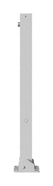 Schake Absperrpfosten Typ 470FU umlegbar, mit Dreikantverschluss, zum Aufdübeln, 70x70mm, feuerverzinkt, mit 1 Öse, 470FU+1