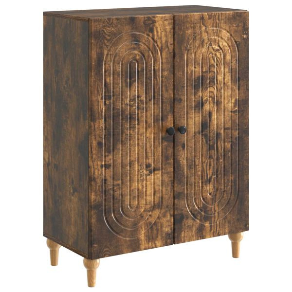 vidaXL Sideboard Geräucherte Eiche 66 x 34,5 x 90 cm Holzwerkstoff, 894130