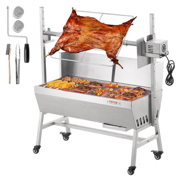 VEVOR Lammgrill Spanferkelgrill Spießbratengrill 42W 61kg Elektrisch Anschlag, DDXZKJ35YCDBV3Y2GV2
