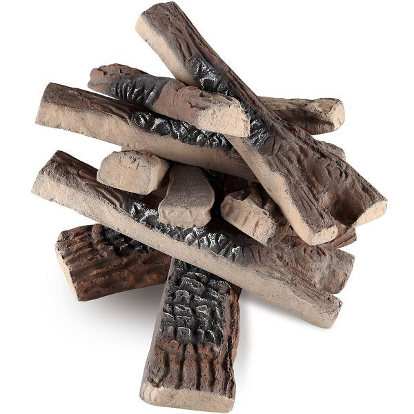 VEVOR 10er-Set Keramikholz Max. Betriebstemperatur bei 1000 °C Birkenholz-Aussehen ca. 280-363 mm lang für Bioethanol-Öfen, TCXWYM10YM00A45M1V0