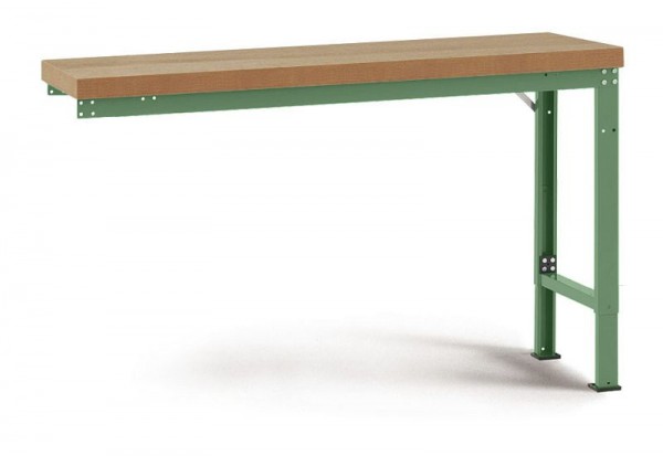 Manuflex Anbauwerkbank PROFI Spezial mit Multiplexplatte, BxTxH = 1250 x 700 x 750-1050 mm, Resedagrün, WP7005.6011