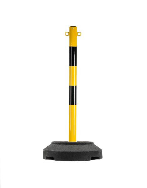 Ri-Traffic Kettenpfosten Metall gelb/schwarz mit 15 kg Sockel, 10-1000-02C-1