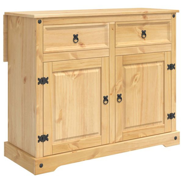 vidaXL Küchentrolley 2-teilig Honigwachs 112 x 70 x 91,5 cm Massiv-Kiefer, 3425384