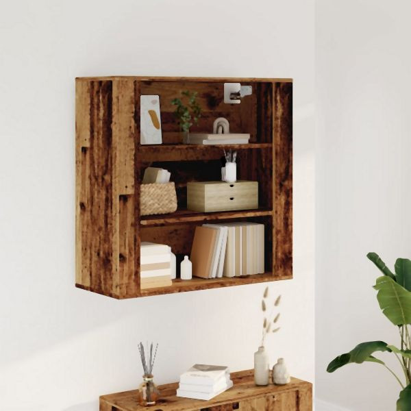 vidaXL Wandschrank Altholz-Optik 80x33x80 cm Holzwerkstoff, 857087
