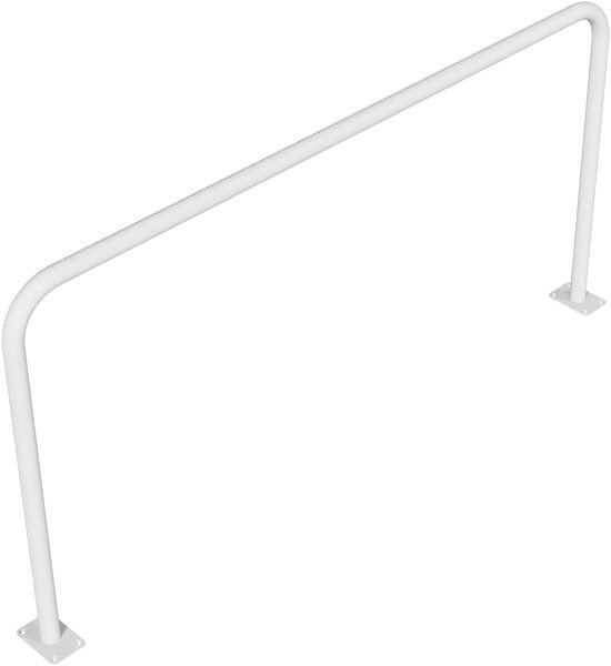 Schake Rohrbügel aus Stahlrohr Ø 48 x 2,5 mm ohne Querholm für Dübel Befestigung, Gesamtbreite 2000 mm, Gesamthöhe 1000 mm, feuerverzinkt, 448_54