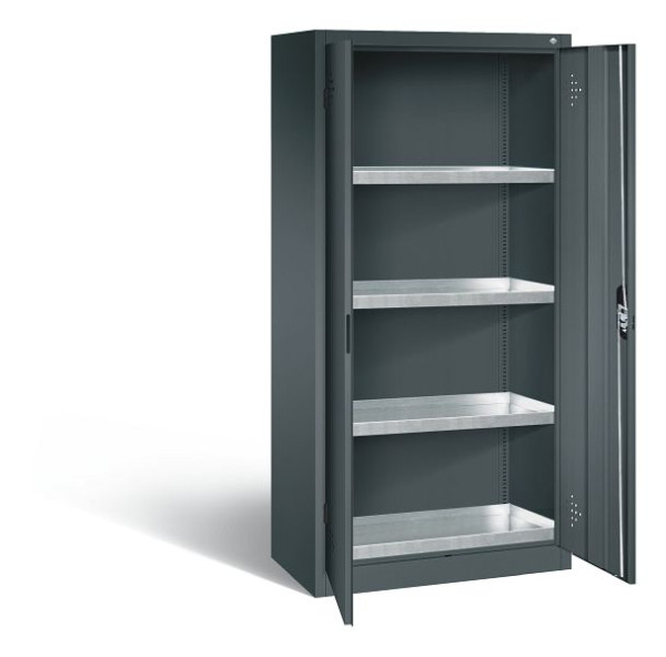 C+P Umweltschrank mit Stahlwannen, H1950xB930xT500 mm, Anthrazit, 8921-3155 S10011