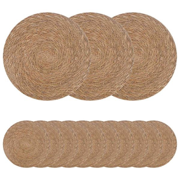 vidaXL Seegraskissen 50-teilig Natur Ø 30 cm 100% Seegras, 42012323