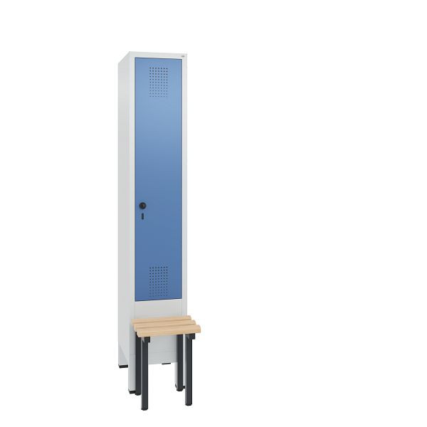 C+P Spind Evolo, 1 Abteil, H1850xB320xT815 mm, Grau/Fernblau, 48030-10 S10273