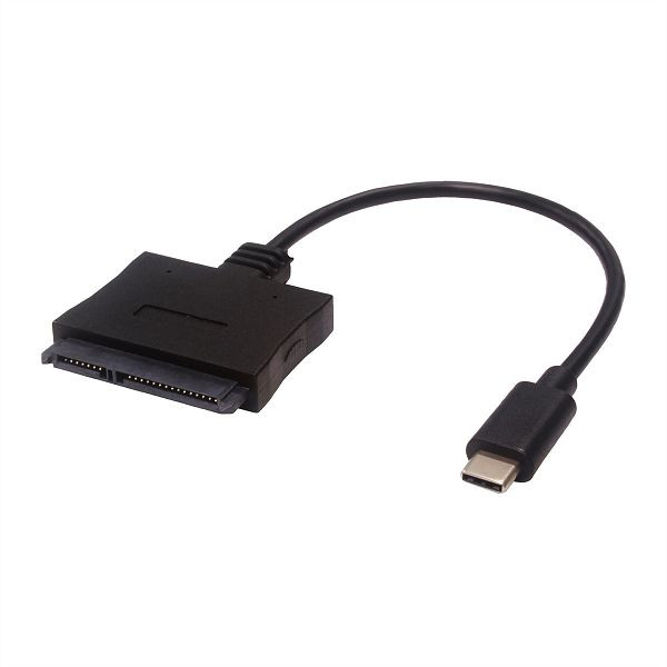 ROLINE USB Typ C - SATA Kabel (7+15pin), schwarz, 0,5 m, 12.02.1162