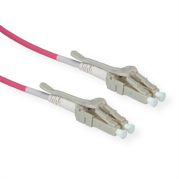 ROLINE LWL-Kabel 50/125µm OM4, LC/LC, Low-Loss-Stecker für hohe Dichte, violett, 15 m, 21.15.8885