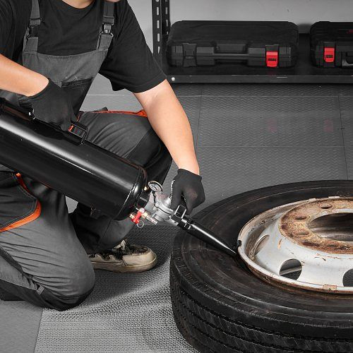 VEVOR 8L Reifenwulstsetzgerät, tragbares Reifenfüllwerkzeug, 0,6-0,8 MPa für Auto, E-Bike, Wohnmobil, ATV, Schwarz, LTBCQXBXS8LHEII7F001V0