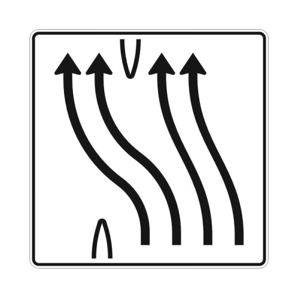 Stein HGS Überleitungstafel Verkehrszeichen StVO 501-53, Flachform 3 mm, RA2, RA2, Flachform 3 mm, 501-53.0003
