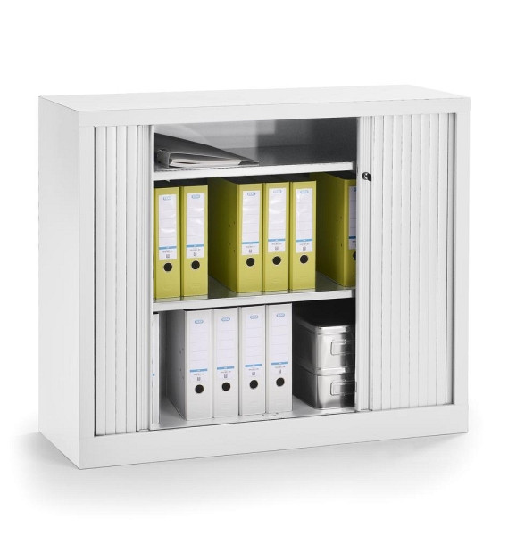 Deskin Rollladenschrank, Weiß, 1200 x 430 x 1000 mm, 330999
