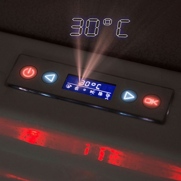 TroniTechnik Whirlpool Badewanne KOS 2 179 cm x 85 cm für 1 - 2 Personen mit Heizung, Hydromassage, Bachlauf und LED Farblichtherapie, 1842