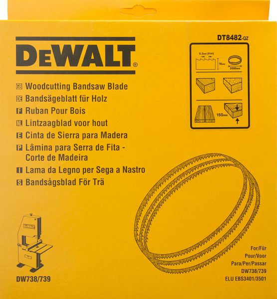 DeWalt Bandsägeblatt 2095x16x0,6mm 6,4mm, speziell gehärtete Zahnreihen, DT8482-QZ