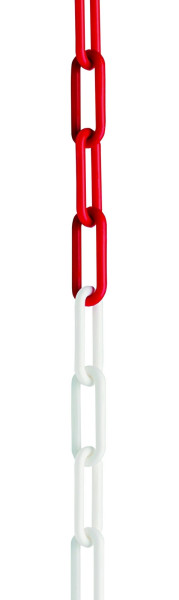 Eichner Kunststoffkette 6 x42 mm, Farbe: Rot/Weiß, VE: 1 Rolle à 25 Stück, 9225-18015-300