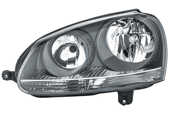 HELLA Halogen-Hauptscheinwerfer, für u.a. VW Golf V (1K1), grau, ECE, für Rechtsverkehr, links, 1EG 247 007-411