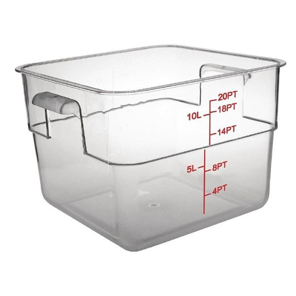 Vogue Vorratsbehälter quadratisch 10L, Polycarbonat, CF024