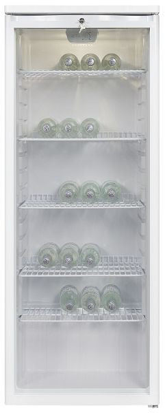 Exquisit Glastürkühlschrank, Standgerät, Temperaturregelung Manuell, Türanschlag wechselbar, GKS260-GT-090F weiß, 810910100