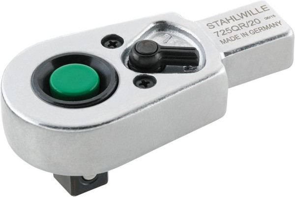 STAHLWILLE QR-Einsteckknarre Nr.725QR/20 Größe 20 Außen-4kant 1/2 " Werkzeugaufnahme 14x18 mm, 58253020