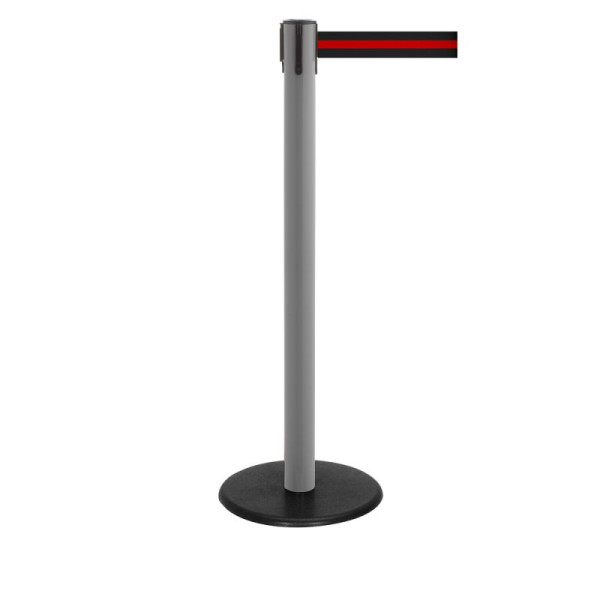 Stein HGS Personenleitsystem -P-Line Famous-, anthrazit, schwarz/rot/schwarz waagerecht (gestreift), mit Gurtendstück (Standard), Gurtlänge: 2,3 m, 12799-0602