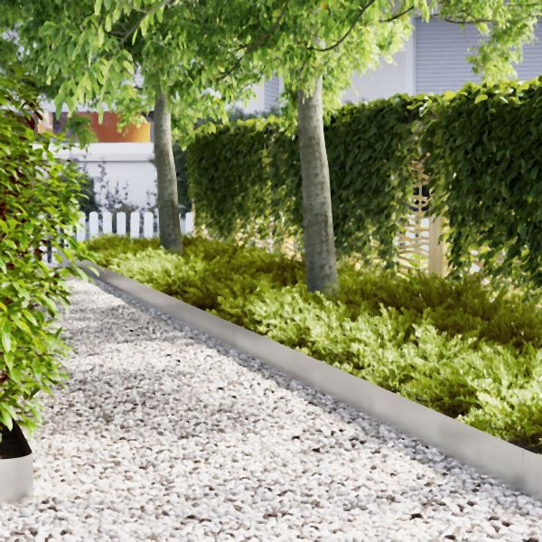 vidaXL Rasenabgrenzungen 10 Stück 100x0.5x20 cm Edelstahl, 865958