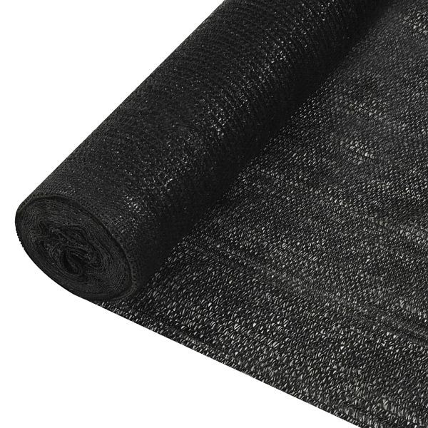 vidaXL Zaunblende Schwarz 3,6x25 m HDPE 195 g/m², 149369
