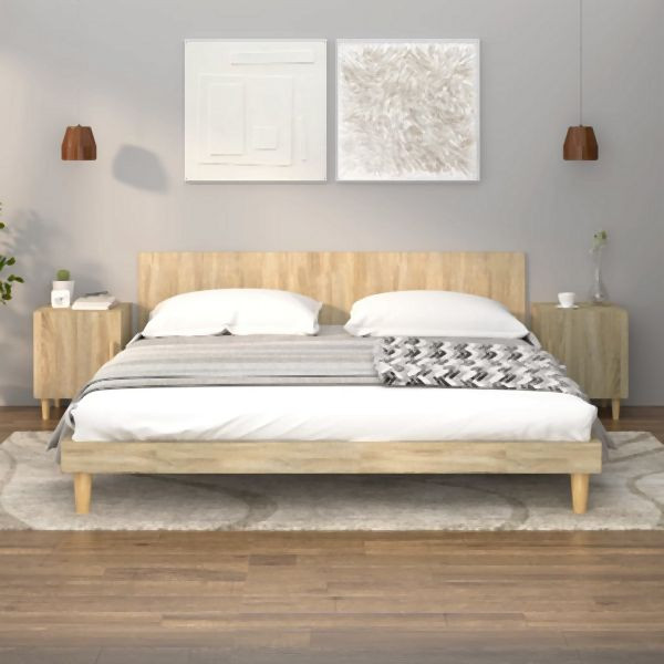 vidaXL Nachttische 2 Stk. Sonoma-Eiche Holzwerkstoff, 812049