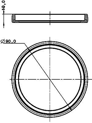 HELLA Gummiring, ECE, Gummiring zum Austausch einer 90 mm Leuchte mit der 83 mm Leuchte, 9GD 980 696-001