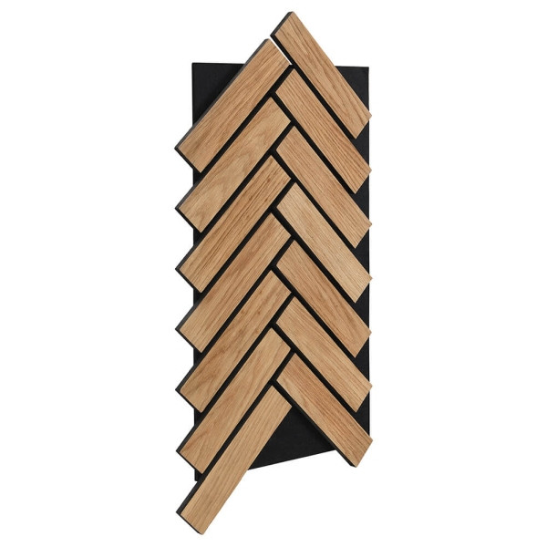 HOME DELUXE Akustikpaneel mit Fischgrätenoptik VEGA 80x40 cm Oiled Oak 6 Paneel, 61022