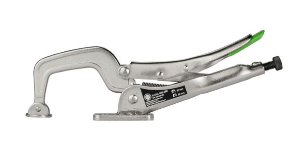KUKKO Tischspann-Gripzange mit Spannweite 85 mm, Ausladung 80 mm, Gesamtlänge 280 mm, 699-280