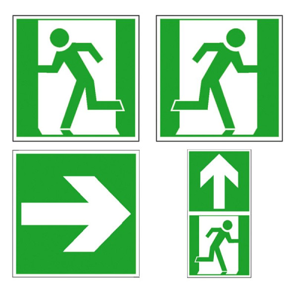 Stein HGS Bodenmarkierung für Rettungswege, langnachlechtend, 400x400mm/Rettungsweg linksweisend, 90.4966