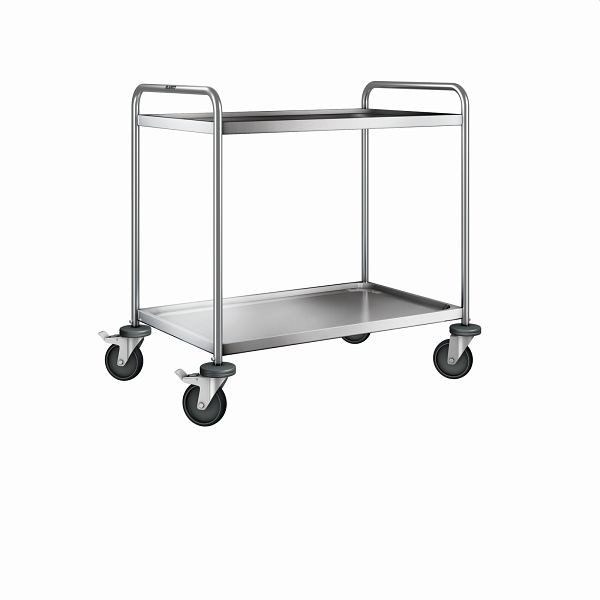 B.PRO SW 9 X 6-2 Servierwagen aus rostfreiem Edelstahl mit stahlverzinkten Rollen, 555531