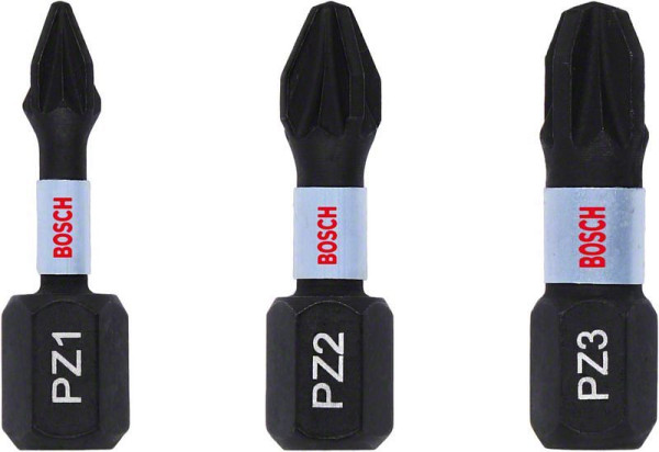 Bosch Impact Control PZ Insert Bits, 3 Stück, VE: 5 Stück, 2608522471