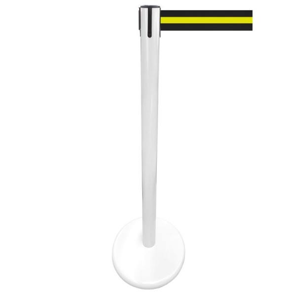Stein HGS Personenleitsystem -P-Line Future-, Metall/ anthrazit, schwarz/gelb waagerecht (geblockt), mit Gurtendstück (Standard), 15695-0502