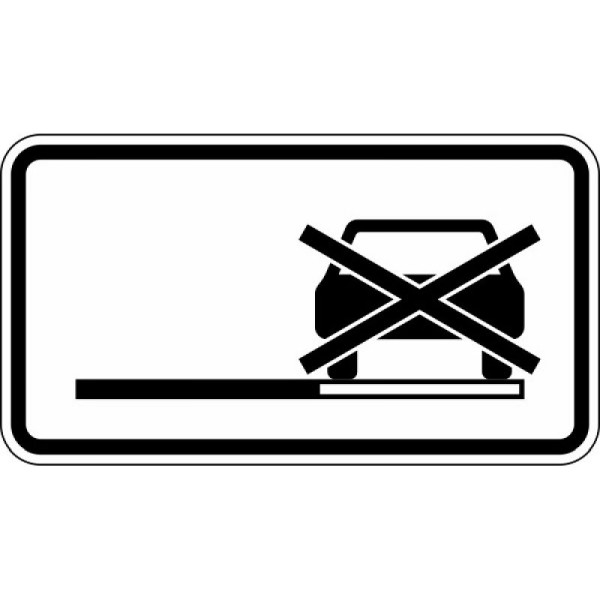 Stein HGS Haltverbot auch auf dem Seitenstreifen Nr. 1060-31, 750 x 412 mm, Flachform 2 mm, RA2, 1060-31-321