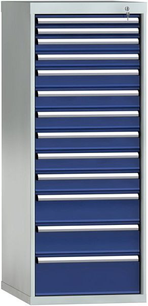 KLW Schubladenschrank 1450 x 572 x 750 mm H x B x T, Einbaumaß: 1350 mm, Einteilung: 27x36 Einheiten, EA / 100 kg, SEB1450-13EP-001