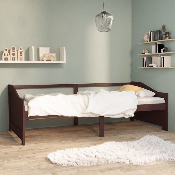 vidaXL Tagesbett 3-Sitzer Dunkelbraun Massivholz Kiefer 90x200 cm, 322167
