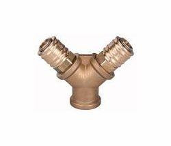 Riegler Verteiler mit 2 Schnellverschlusskupplungen NW 7,2, Messing, Innengewinde, 107261