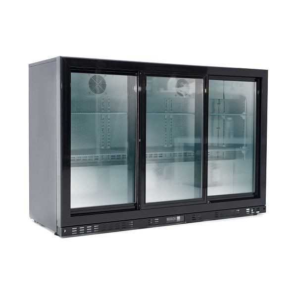 Vaiotec EASYLINE Barkühlschrank 520 schwarz / 3 Glasschiebetüren, Höhe 900 mm, 11972