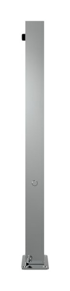 Schake Sperrpfosten aus Edelstahl Typ 4070FU, umlegbar, 70x70mm, mit Dreikantverschluss, zum Aufdübeln, mit 2 Ösen, 4070FU+2