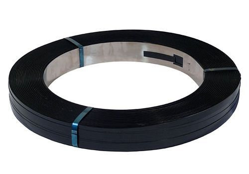 DENIOS Stahl-Umreifungsbandband, gebläut, 12,7 mm breit x 0,5 mm x 384 m, VE: 2 Rollen, 299672