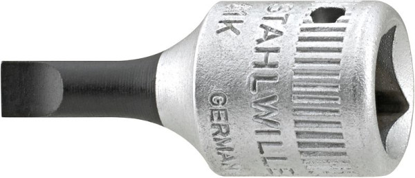 STAHLWILLE 6,3 mm (1/4") Schraubendrehereinsatz Nr.41K 0,6x3,5 mm Länge 28 mm, 01280006